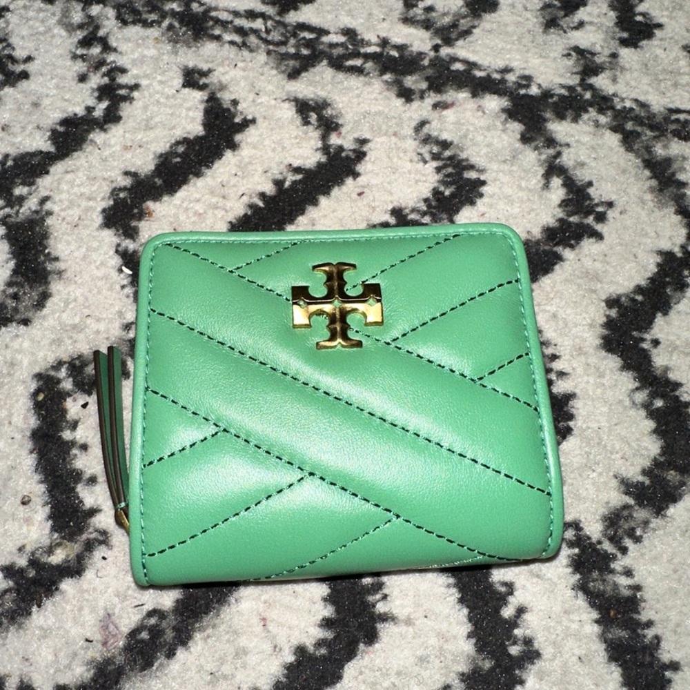 Tory Burch Mint Quilted Wallet